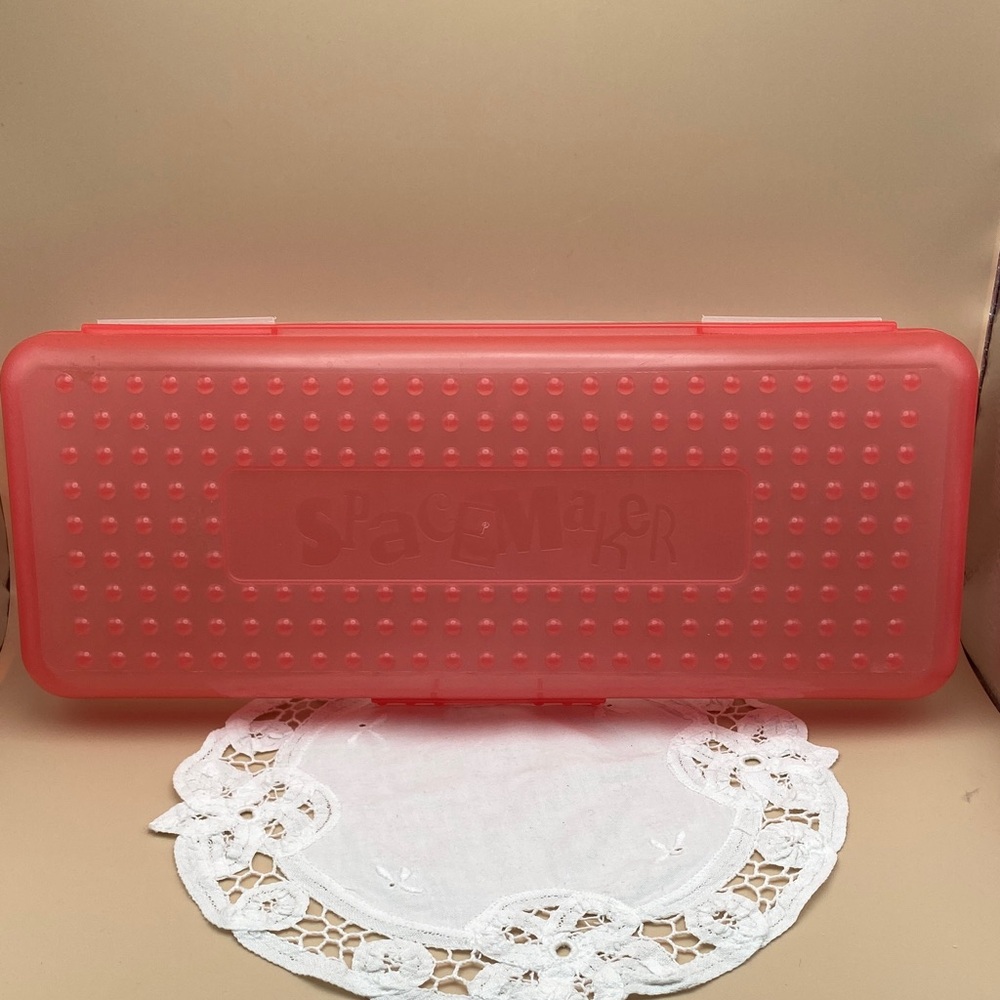 Vintage Red Spacemaker Pencil Case Box 13" x 5"